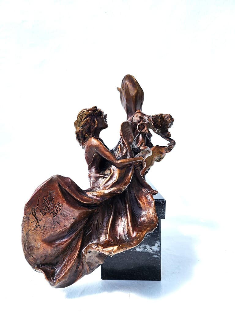 Laura Teste Contemporary Bronze Sculpture Two this moment