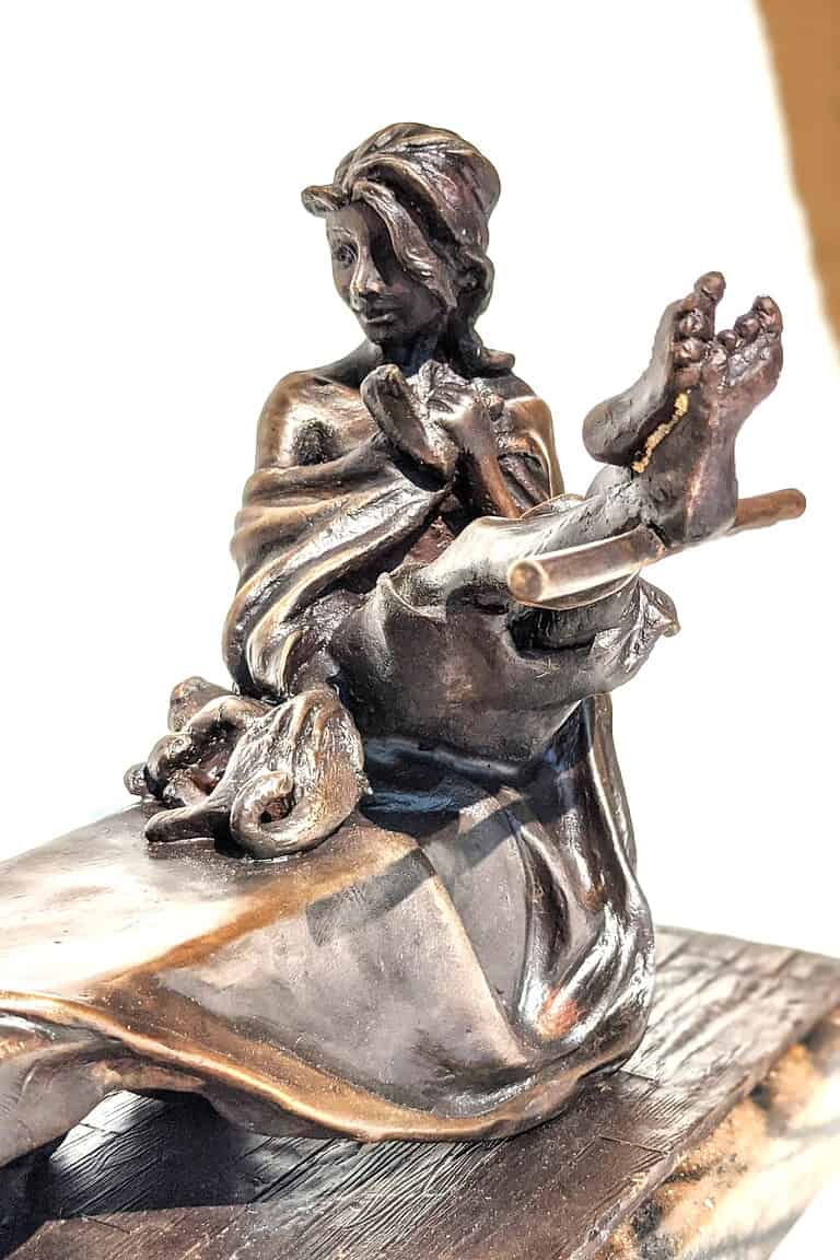 Laura Teste Sculpture Bronze Contemporary Elyse Chat Cat Maquette