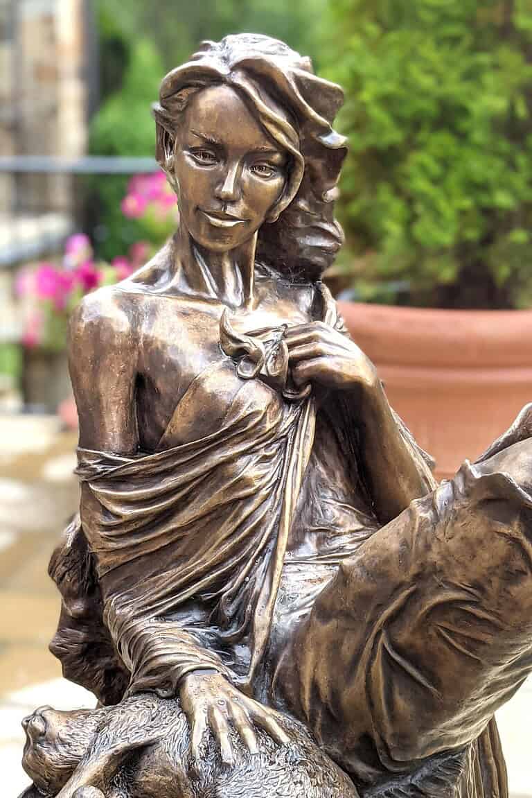 Laura Teste Sculpture Bronze Contemporary Elyse Chat Cat