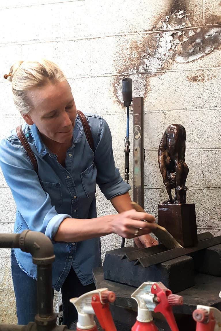 Laura Teste Bronze Contemporary Sculpture Grounded