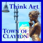 Clayton North Carolina Sculpture Walk, Bronze Woman Sculpture